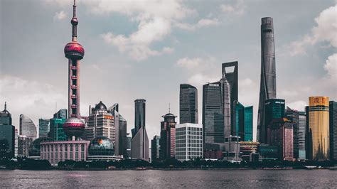 Download Wallpaper 1920x1080 Shanghai China Skyscrapers Full Hd Hdtv