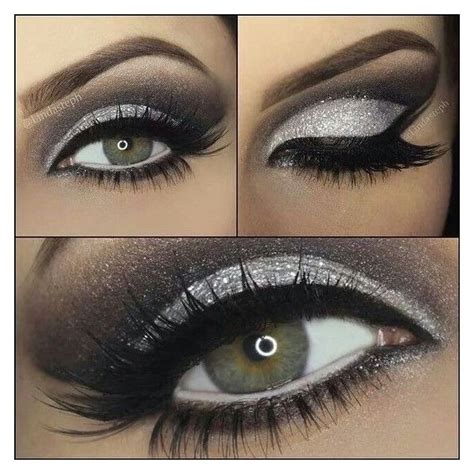 Smokey Eye Makeup Black And Silver Makeup Vidalondon Liked On