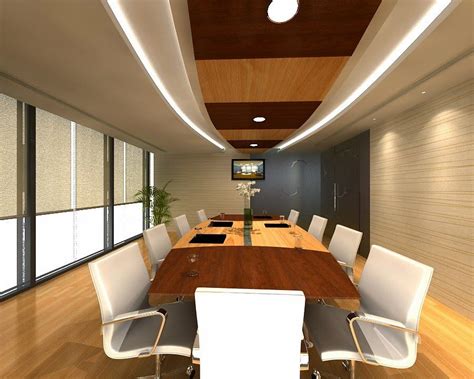 A false ceiling hides the plumbing pipes and electrical wires giving the ceiling a clutter free neat and. Top things to do to make office meeting rooms' decor ...