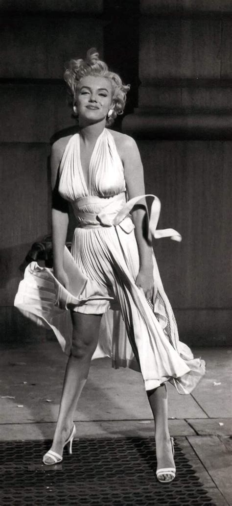 Marilyn On The Set Of The Seven Year Itch 1954 Marilyn Monroe White