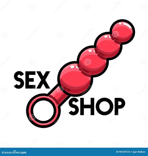 Color Vintage Sex Shop Emblem Stock Vector Illustration Of Night