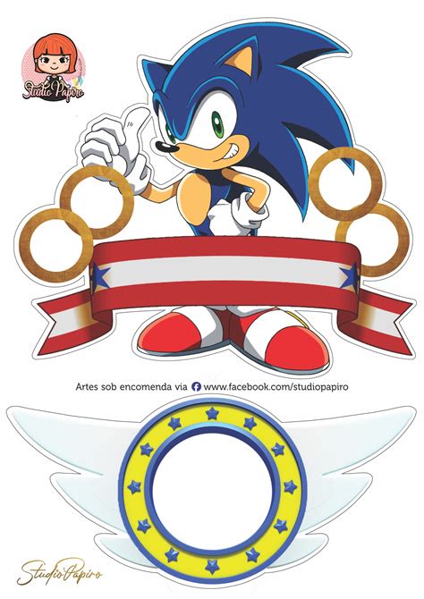 Topo De Bolo Sonic The Hedgehog Para Imprimir Sonic Birthday Sonic