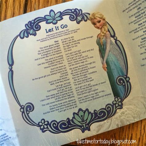 Take Time For Today Frozen The Songs ~ Review And Giveaway 2 Winners