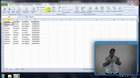 Lessa Microsoft Excel Estructura De Datos Parte Youtube