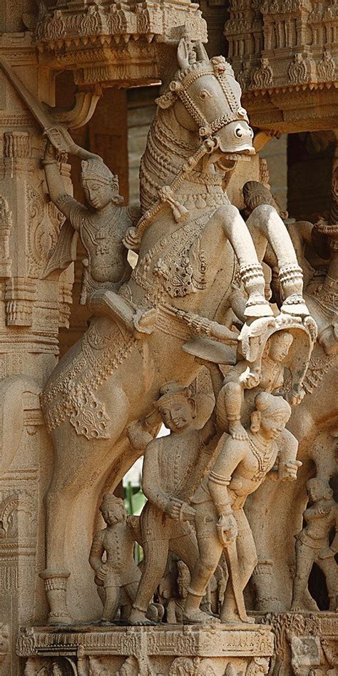 Masterpiece Stone Carving Of Hindu God On Horseback Sri