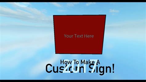 How To Make A Sign In Roblox Studio Youtube