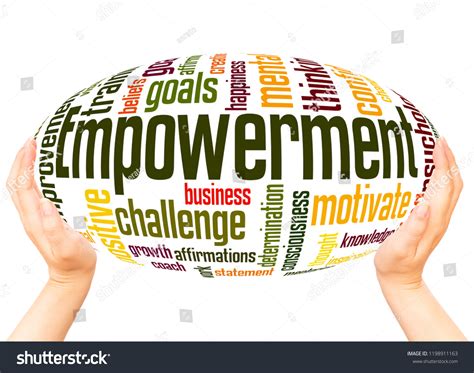 Empowerment Word Cloud Hand Sphere Concept Stock Photo 1198911163