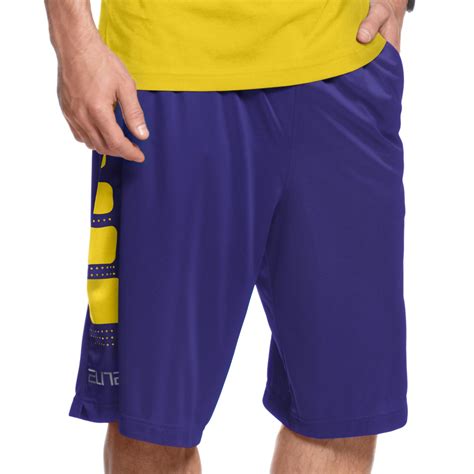 Nike Synthetic Elite Stripe Basketball Shorts In Purple