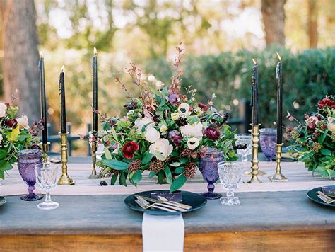hues to use lavender and eggplant arizona weddings fall wedding tables lavender wedding