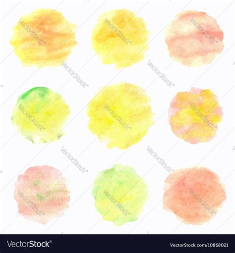 Watercolor Circles Isolated On White Background Vector Image