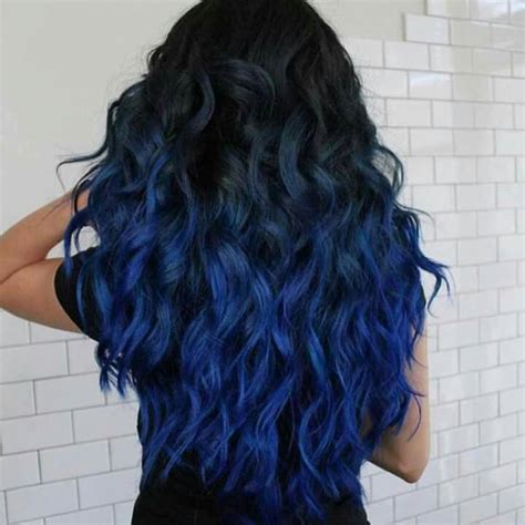 Black And Dark Blue Ombre Hair Black To Blue Ombre Hair Tips And Hair
