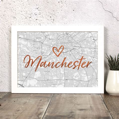 Personalised Map Print With Location In Foil By Jon Hall Design