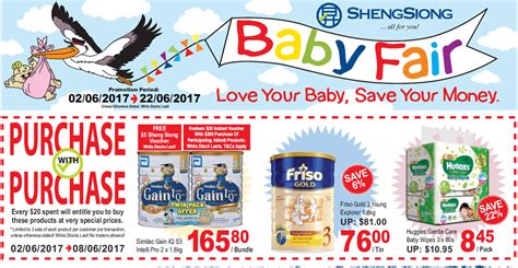 Sheng siong group ltd is a retailer in singapore. Sheng Siong baby fair offers valid from 2 - 22 Jun 2017