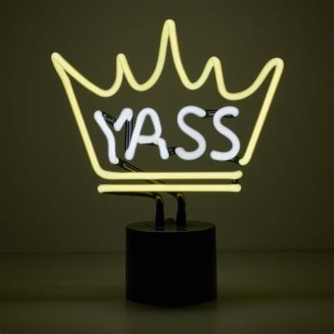 Amped And Co Yass Queen Neon Light Novelty Desk Lamp Large 113x975
