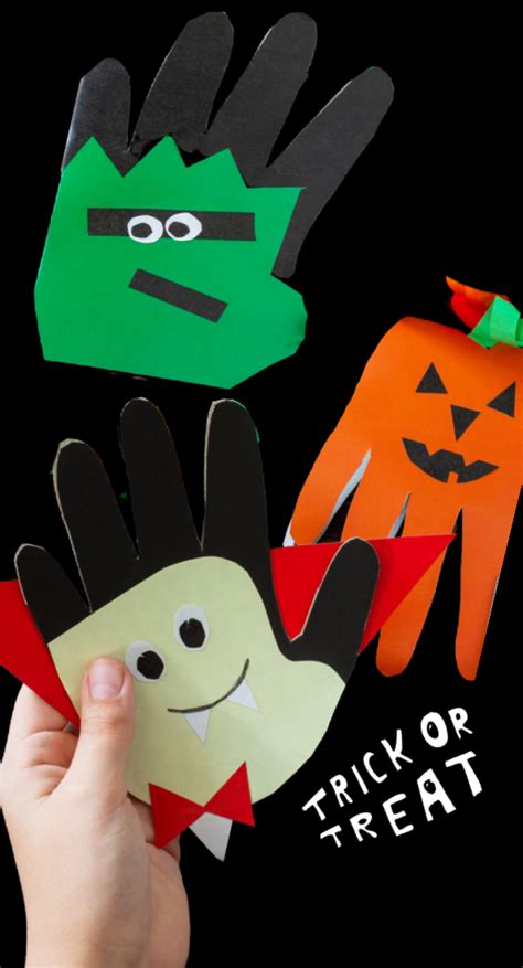 Halloween Hand Print Crafts