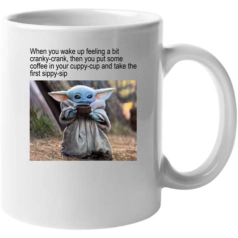 (click to see all star wars meme templates). Baby Yoda Tea Cup Meme Funny Mandalorian Tv Show Fan Mug