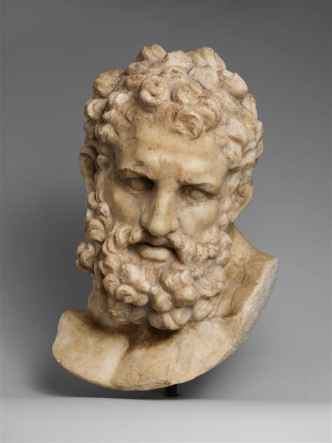 Marble Head Of Herakles Roman Imperial The Metropolitan Museum Of Art