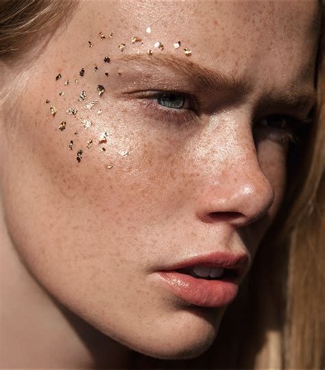 Metallic Gold Make Up And Freckles Tattooed Freckles Freckles Makeup