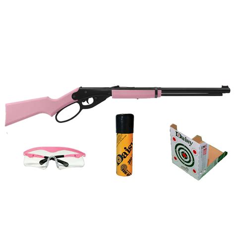 Pink Lever Action Bb Gun Rifle Kit Pink Glasses Bbs Target