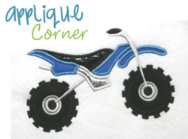 Dirt Bike Applique Design | Applique, Embroidery applique ...