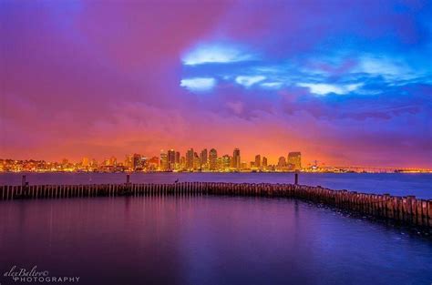 Cloudy And Colorful At Dawn In Beautiful San Diego California Photo