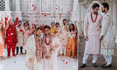 Two Indian Grooms Go Viral For Their Traditional Hindu Wedding In A
