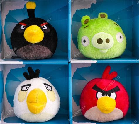Angry Birds Collectible Plush 4 Pack Stock Editorial Photo