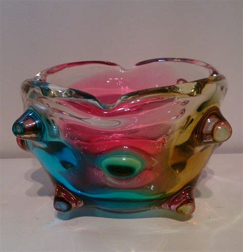 Mid century Murano knobbly bowl | Mid century art glass, Vintage art glass, Mid century art