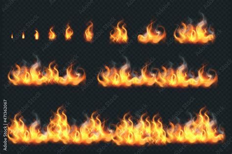 Obraz Premium Burning Red Hot Sparks Realistic Fire Flames Premium