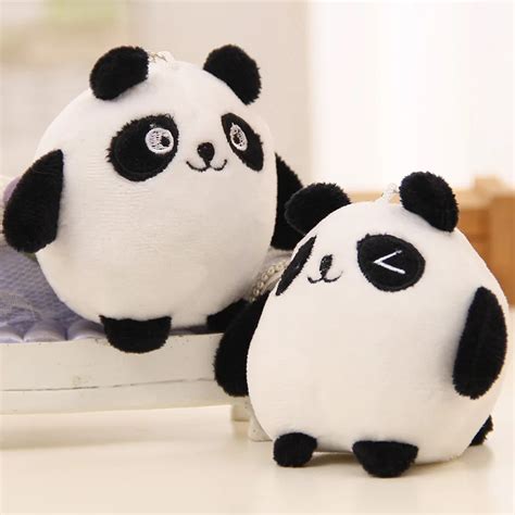 10cm Cute Cartoon Panda Bear Plush Stuffed Animal Toys For Baby Infant