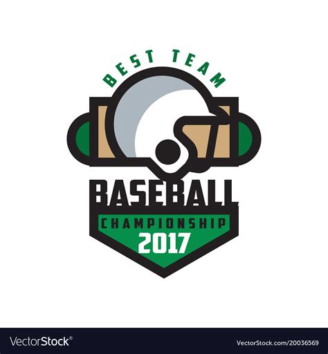 Baseball Championship 2017 Best Team Logo Vector Image