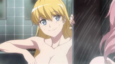 Daisan Hikou Shoujo Tai Shirobako Shower Animated Animated  10s 2girls Blonde Hair