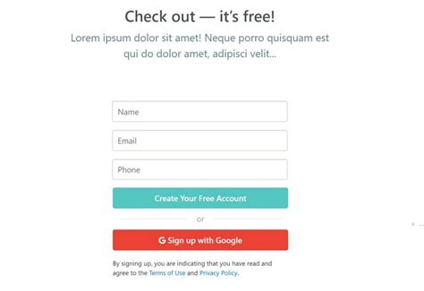 Best Free Bootstrap Form Templates Examples In Images