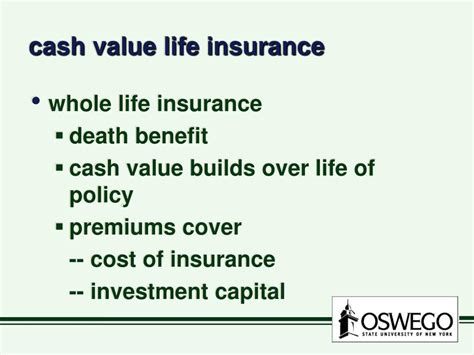 The cash value in life insurance is simply what your policy is worth. PPT - Chapter 13. Financial Industry Structure PowerPoint Presentation - ID:204974