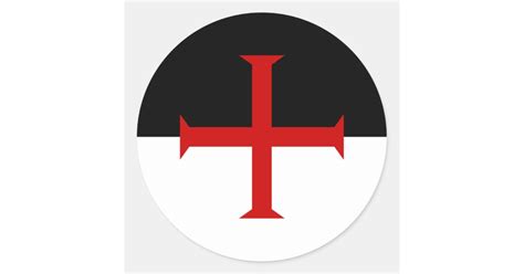 Knights Templar Flag Classic Round Sticker Zazzle
