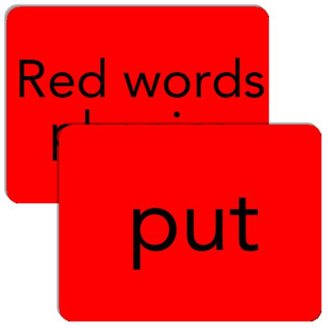 Red Words Phonics Match The Memory
