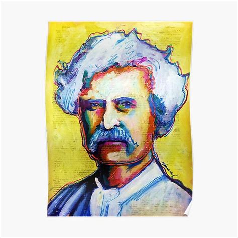 Mark Twain Poster By Venusartist Redbubble