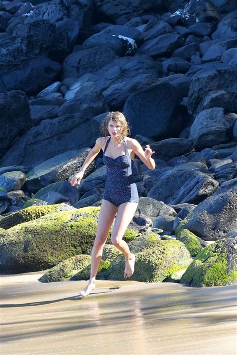 Taylor Swift In Blue Swimsuit 07 Gotceleb