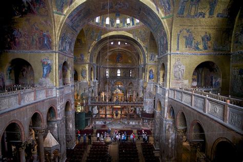 Basilica San Marco Interior From Upper Level Venice Italy