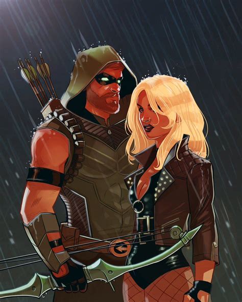Green Arrow And Black Canary By Stephen Bryne Green Arrow Dc Heroes