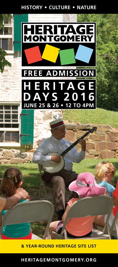 Heritage Days Heritage Tourism Alliance Of Montgomery County