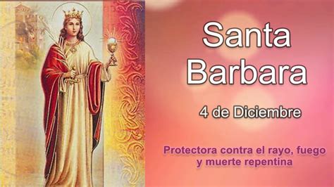 Oración A Santa Barbara 4 De Diciembre Youtube