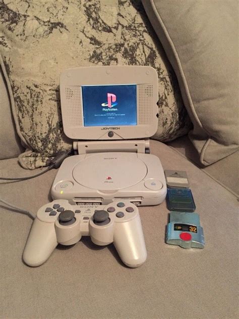 Sony Psone Playstation 1 Console With Lcd Portable Screen In