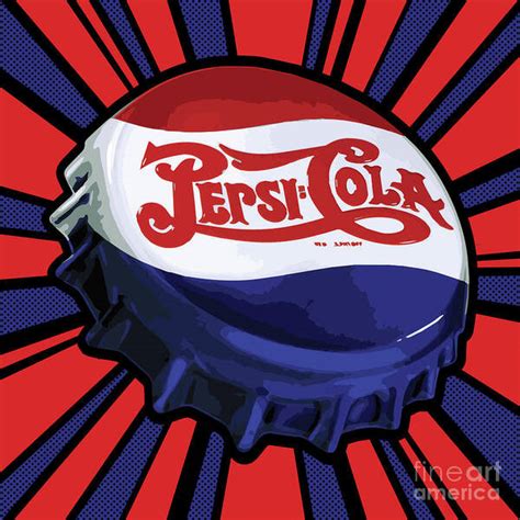 Vintage Pepsi Cola Bottle Caps Poster By Bobbi Freelance