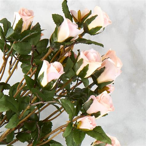 Light Pink Artificial Rose Bush Bushes Bouquets Floral Supplies