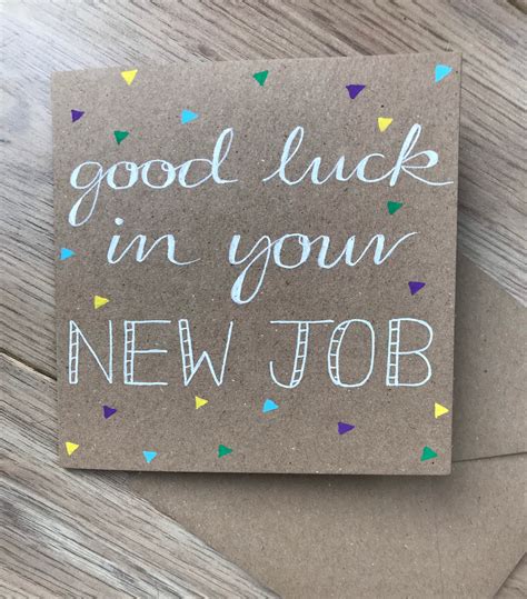 Good Luck On Your New Job Card Printable