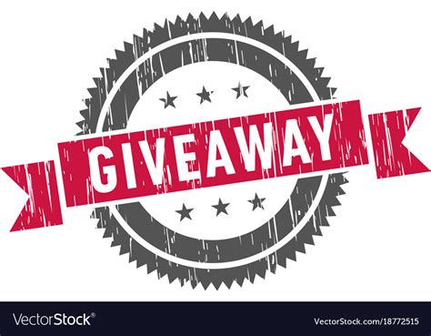 Giveaway Stamp Sign Seal Logo Royalty Free Vector Image