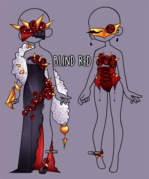 Blind Red Outfit Adopt Close By Miss Trinity On Deviantart Manga