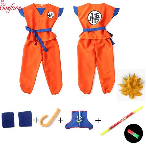 8pcs Dragon Ball Z Clothes Suit Son Goku Boy Cosplay Costumes For Adult