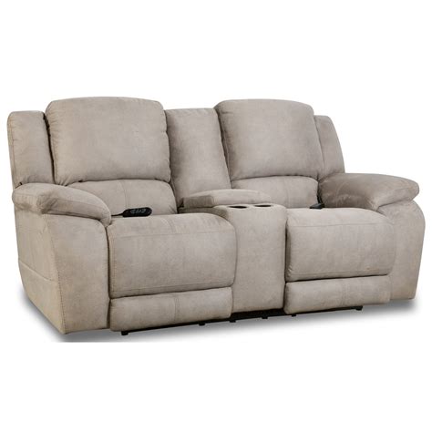 Homestretch Explorer 187 57 17 Casual Power Console Loveseat With Cup Holders Lindys